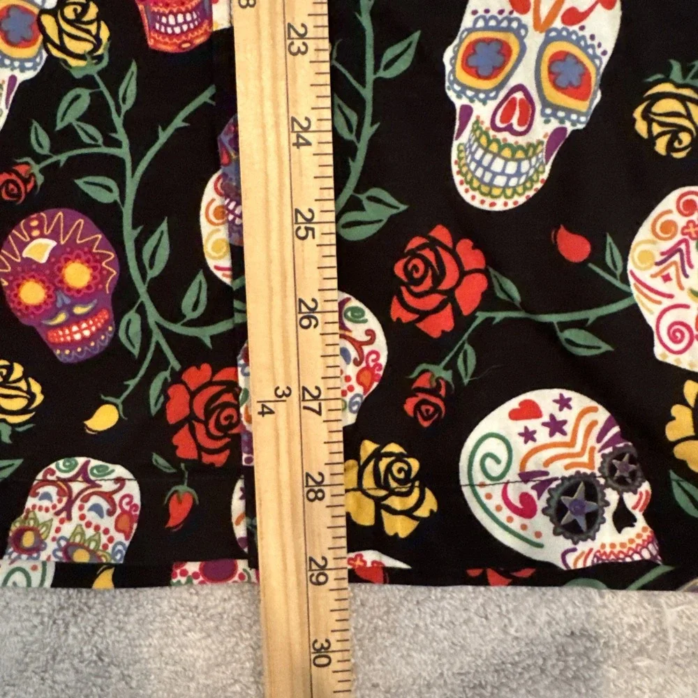 David Carey Originals Mens LG Dia De Los Muertos Sugar Skulls Button Up Shirt